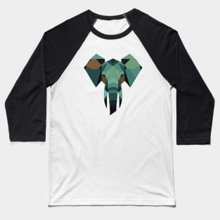 Geometric design of an elephant face Baseball T-Shirt